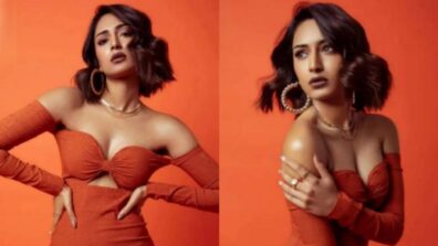 Erica Fernandes ups her ‘funk’ in cutout brick orange bodycon