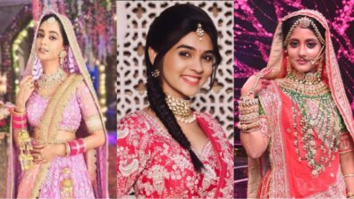 Ethnic Queen Challenge: Pranali Rathod Vs Mugdha Chaphekar Vs Ulka Gupta: Who’s your favourite in bridal lehenga with heavy blouse design?