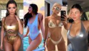From Demi Rose, Janhvi Kapoor, Kim Kardashian To Kylie Jenner: Gorg Ladies Rocking In Metallic Swim Wears