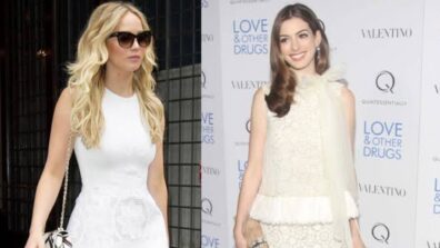 From Jennifer Lawrence to Anne Hathaway: Hollywood actresses making it hot with their white hue mini dress