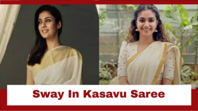 From Keerthy Suresh To Nayanthara: South Celebrities Slay In Kasavu Saree