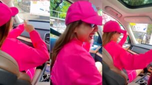 Ganpati Bappa Maurya: Nia Sharma goes out for Ganesh idol darshan, grooves to dhol nagada beats