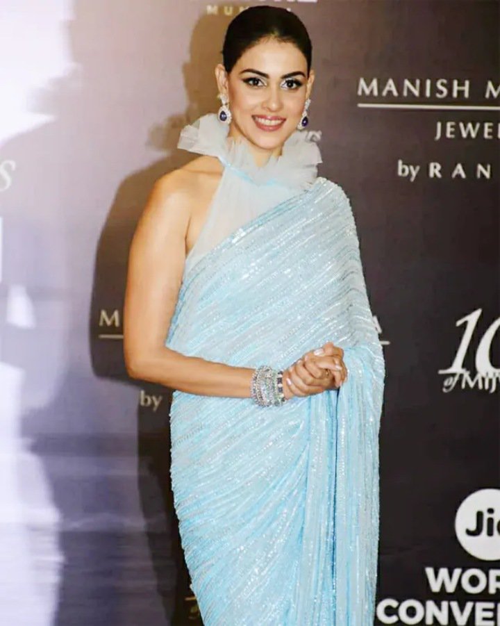 Genelia Deshmukh Slays In A Sequin Saree Worth Rs. 2.25 Lakhs At Mijwan Event - 1