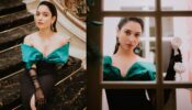 Glamour Alert: Tamannaah Bhatia Indulging In A Call, Looks Astonishing In The Emerald Green Top With Mesh Gloves