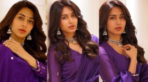 Gorgeous: Erica Fernandes looks angelic in purple salwar suit, see pictures