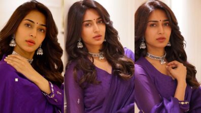 Gorgeous: Erica Fernandes looks angelic in purple salwar suit, see pictures