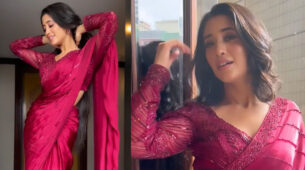 Gorgeous Forever: Shivangi Joshi stuns in sheer red embellished saree