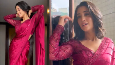 Gorgeous Forever: Shivangi Joshi stuns in sheer red embellished saree