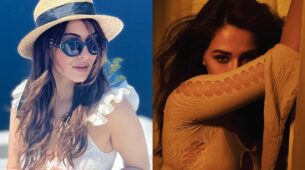 Gorgeous in White: Hansika Motwani looks divine in co-Ord mini set, Disha Patani stuns in cutout sheer bodycon