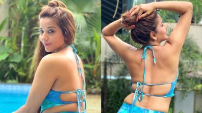 Hot Pics: Monalisa Sets Internet On Fire With Blue Tie-Dye Backless Two-Piece Outfit