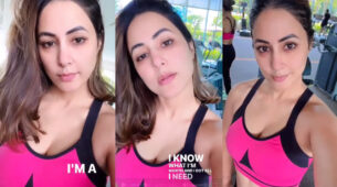 I Am A Queen: Hina Khan flaunts sensuous gym body in pink bralette and yoga pants, fans love it