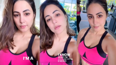 I Am A Queen: Hina Khan flaunts sensuous gym body in pink bralette and yoga pants, fans love it