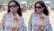 In Pics: Anushka Sen is fire girl in this abstract print crop shirt and denim jeans