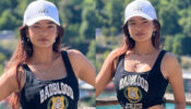 In Pics: Anushka Sen poses all hot in black co-ord set, romps by waterfall