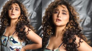 In pics: Rashami Desai Looks Tempting In Abstract Midi Dress, her hair curls steal the show