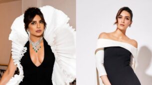 Irresistibly Attractive Diva In Combo Shades Of Black And White From Priyanka Chopra To Kriti Sanon