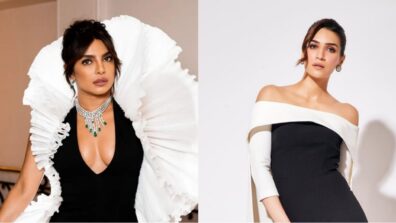 Irresistibly Attractive Diva In Combo Shades Of Black And White From Priyanka Chopra To Kriti Sanon