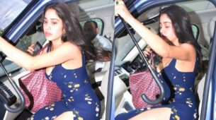 Janhvi Kapoor faces ‘oops moment’ inside car, pics go viral