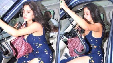 Janhvi Kapoor faces ‘oops moment’ inside car, pics go viral