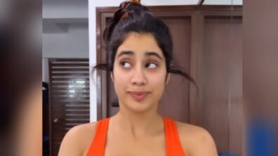 Janhvi Kapoor looks tempting in orange sports bra and shorts, see pics