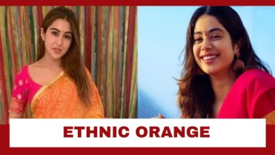 Janhvi Kapoor To Sara Ali Khan: Bollywood Hotties Slaying In Ethnic Orange Outfits