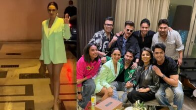 Kiara Advani In Gorg Green Pantless Suit With Varun Dhawan In Different Shade Of Green At Jug Jug Jeeyo’s Success Party At Karan Johar’s House: Take A Look