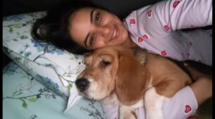 Jasmin Bhasin shares ‘wake up’ moment with dog, says ‘good morning’ in cutest manner