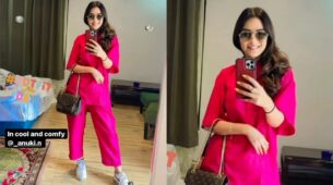 Jasmin Bhasin slays in adorable mirror selfie, looks high-chic in pink co-ord set outfit