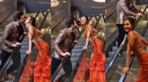 Karan Kundrra and Tejasswi Prakash go mushy on elevator with kisses, watch