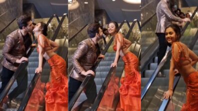 Karan Kundrra and Tejasswi Prakash go mushy on elevator with kisses, watch