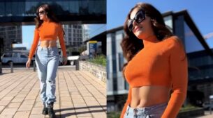 Khatron Ke Khiladi 12: Rubina Dilaik flaunts sensuous abs in orange crop top from South Africa, video goes viral