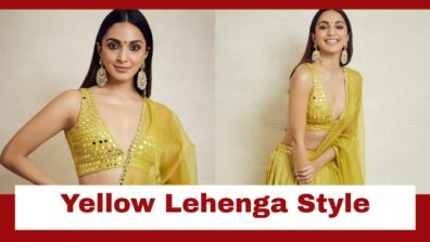 Kiara Advani Sizzles In This Yellow Mirror-Worked Lehenga; See Pics