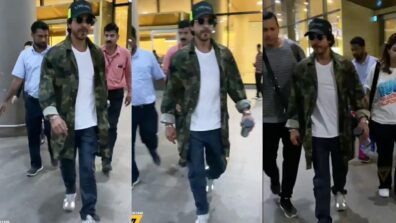 King Khan Swag: Shah Rukh dons white tshirt and jacket along with sporty cap, netizens can’t keep calm