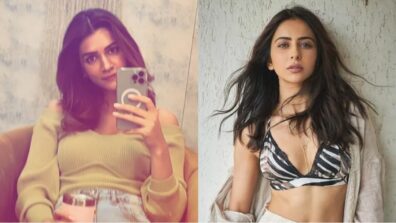 Kriti Sanon shares make-up moment from vanity van, grooves to Rakul Preet Singh’s popular track ‘Mashooka’