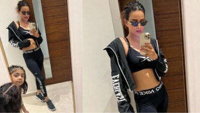 LOL: Nia Sharma tries flaunting curvaceous midriff in mirror selfie, gets photobombed by little kid