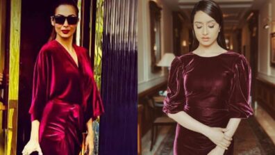 Malaika Arora Or Shraddha Kapoor, Who do you think slew in red velvet midi dress better?