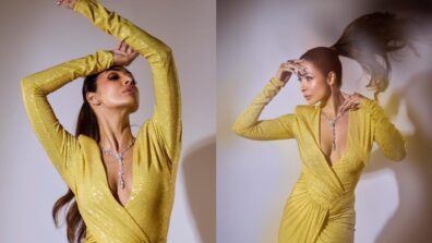 Malaika Arora rolls back clock like quintessential diva, slays in plunging neckline yellow outfit