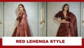 Malaika Arora’s Ravishing Hot Look In Red Floral Lehenga