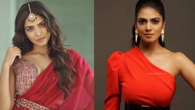 Malavika Mohanan looks stunning in red outfits