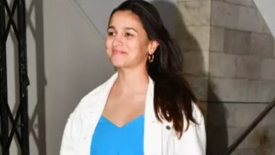 Mom-To-Be Alia Bhatt Hides Her Baby Bump In Blue Short Dress