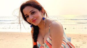 Monalisa Posts Sensuous Beach Picture In White Hot Pants And Multicolored Top, Fans Sweat
