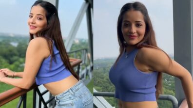 Monalisa Sizzles In Blue Crop Top With Denim Jeans, Leaving Us Astound