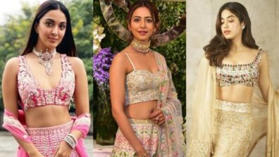 Monsoon Lehenga Tips: Janhvi Kapoor, Rakul Preet Singh And Kiara Advani Look Mesmerizing In Lehengas During Monsoon Weddings