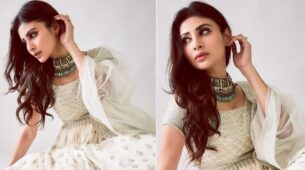 Mouni Roy Looks Ethereal In Her White Anarkali With Heavy Neckpiece