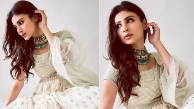 Mouni Roy Looks Ethereal In Her White Anarkali With Heavy Neckpiece