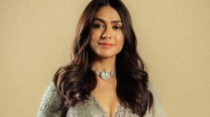 Mrunal Thakur decked up in ethnic looks for promotions