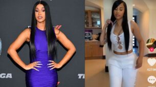 “My Hair No tape-ins,” Cardi B flaunting her straight hairstyle
