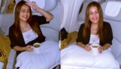 Neha Kakkar Landed In the UK For Her Live Show And Looks Cute Posing In Aircraft