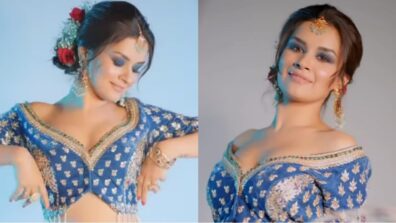 Pagol Hoye Jabo Trend: Avneet Kaur raises sensuality quotient on fire in viral video, looks irresistible in blue deep-neck blouse and lehenga