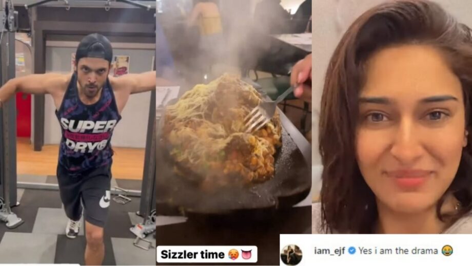 Parth Samthaan does chest workout in gym and enjoys yummy sizzlers, Erica Fernandes says, 